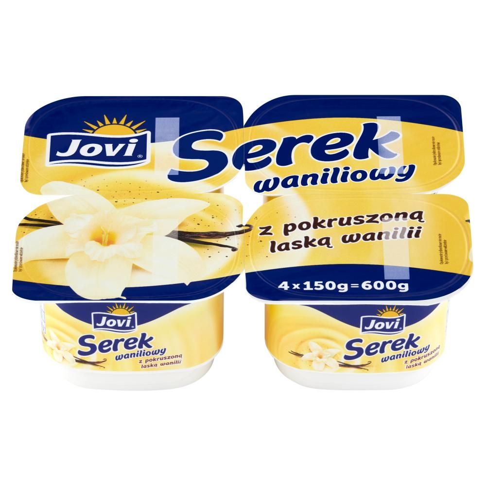 Jovi Serek waniliowy z pokruszoną laską wanilii 600 g (4 x 150 g)