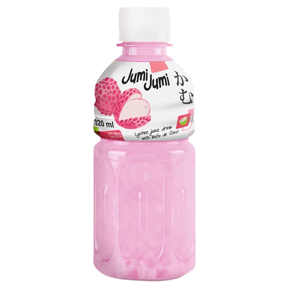 JumiJumi Napój liczi z kawałkami galaretki kokosowej nata de coco 320 ml