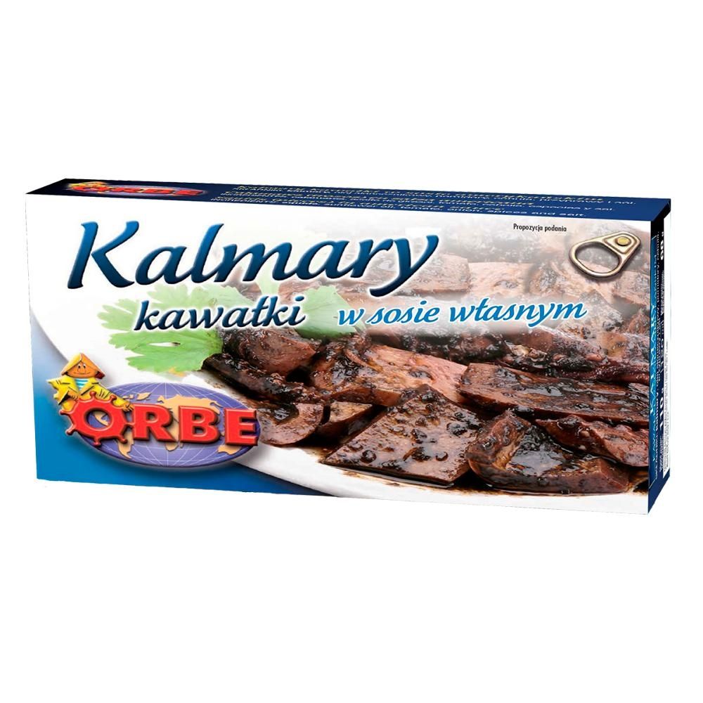 Kalmary kawałki w sosie własnym 110 g Orbe