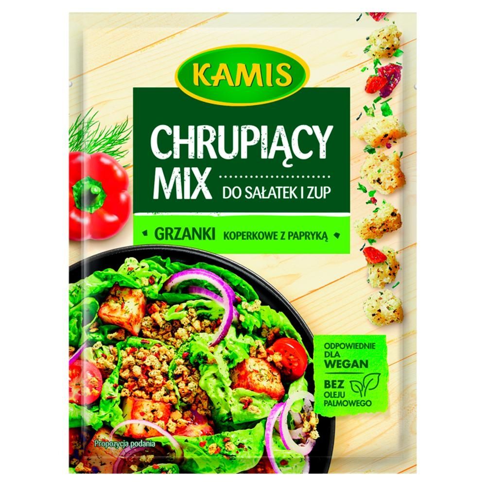 Kamis Chrupiący Mix Grzanki koperkowe z papryką 15 g