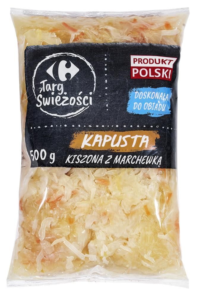 Kapusta kiszona z marchewką folia 500 g