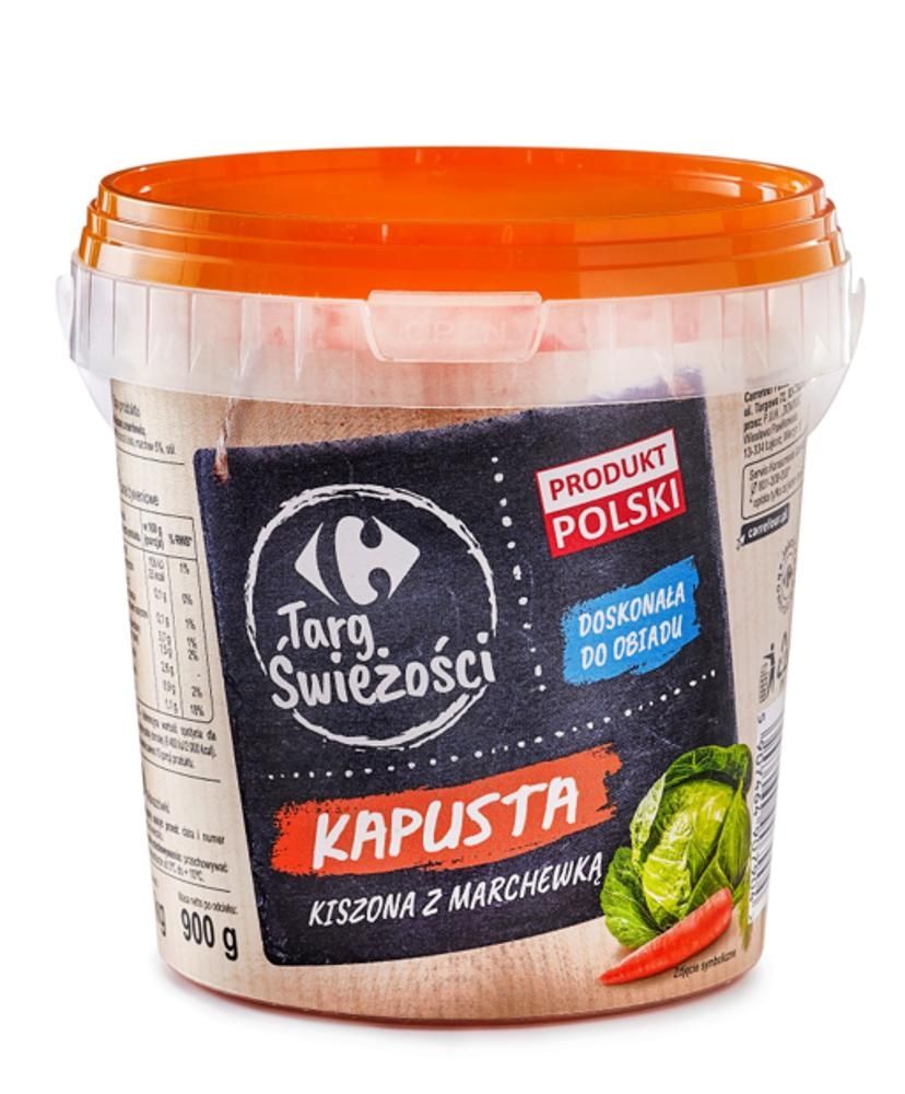 Kapusta kiszona z marchewką wiaderko 1kg