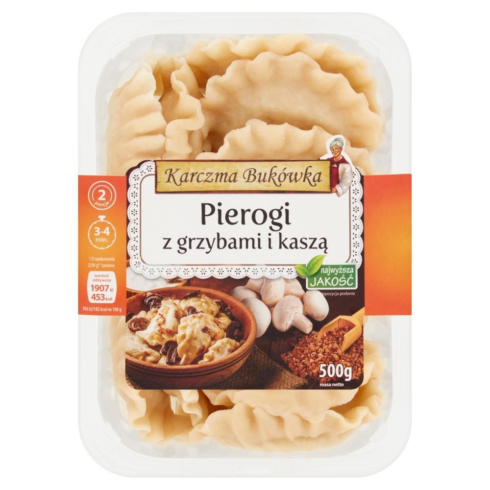 Karczma Bukówka Pierogi z grzybami i kaszą 500 g