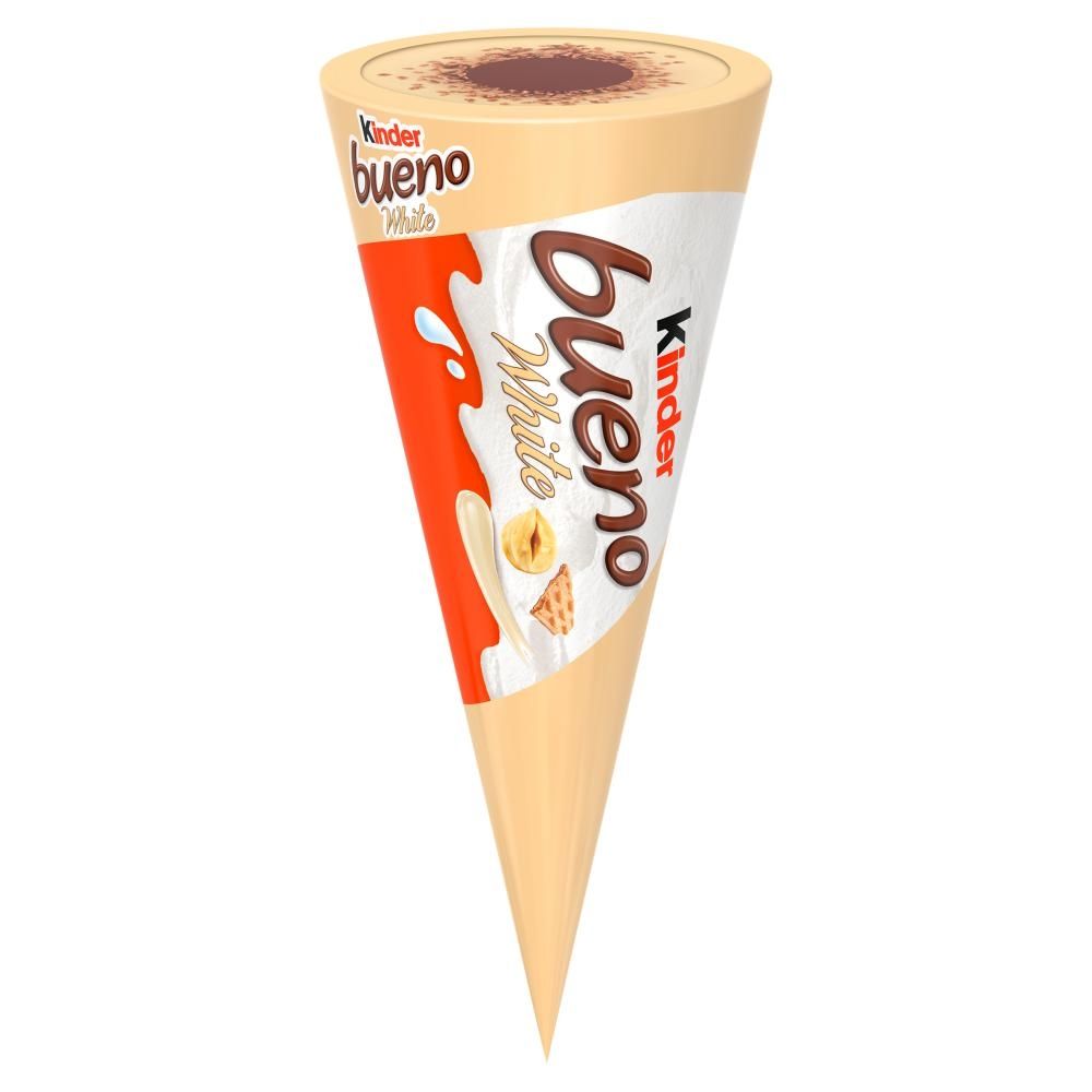 Kinder Bueno White Lody o smaku orzechów laskowych z nadzieniem orzechowym w wafelku 90 ml