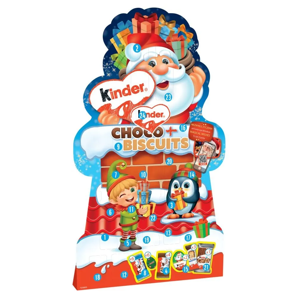 Kinder Choco + Biscuits Kalendarz adwentowy 198 g (24 sztuki)