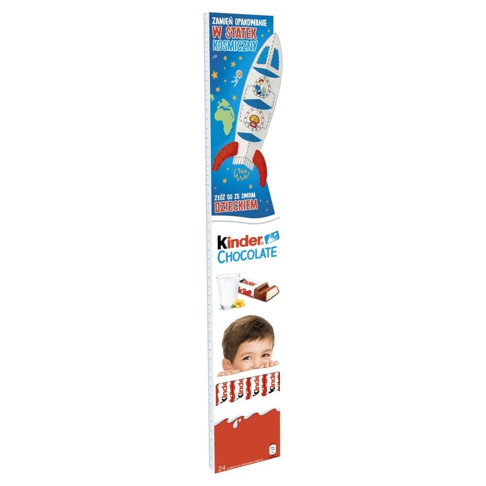 Kinder Chocolate Batonik z mlecznej czekolady z nadzieniem mlecznym 3 x 100 g (24 sztuki)