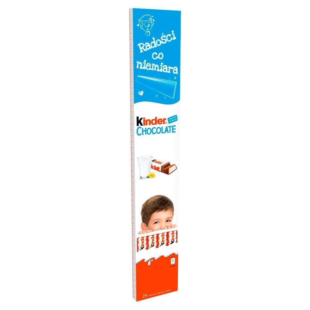 Kinder Chocolate Batonik z mlecznej czekolady z nadzieniem mlecznym 300 g (24 sztuki)