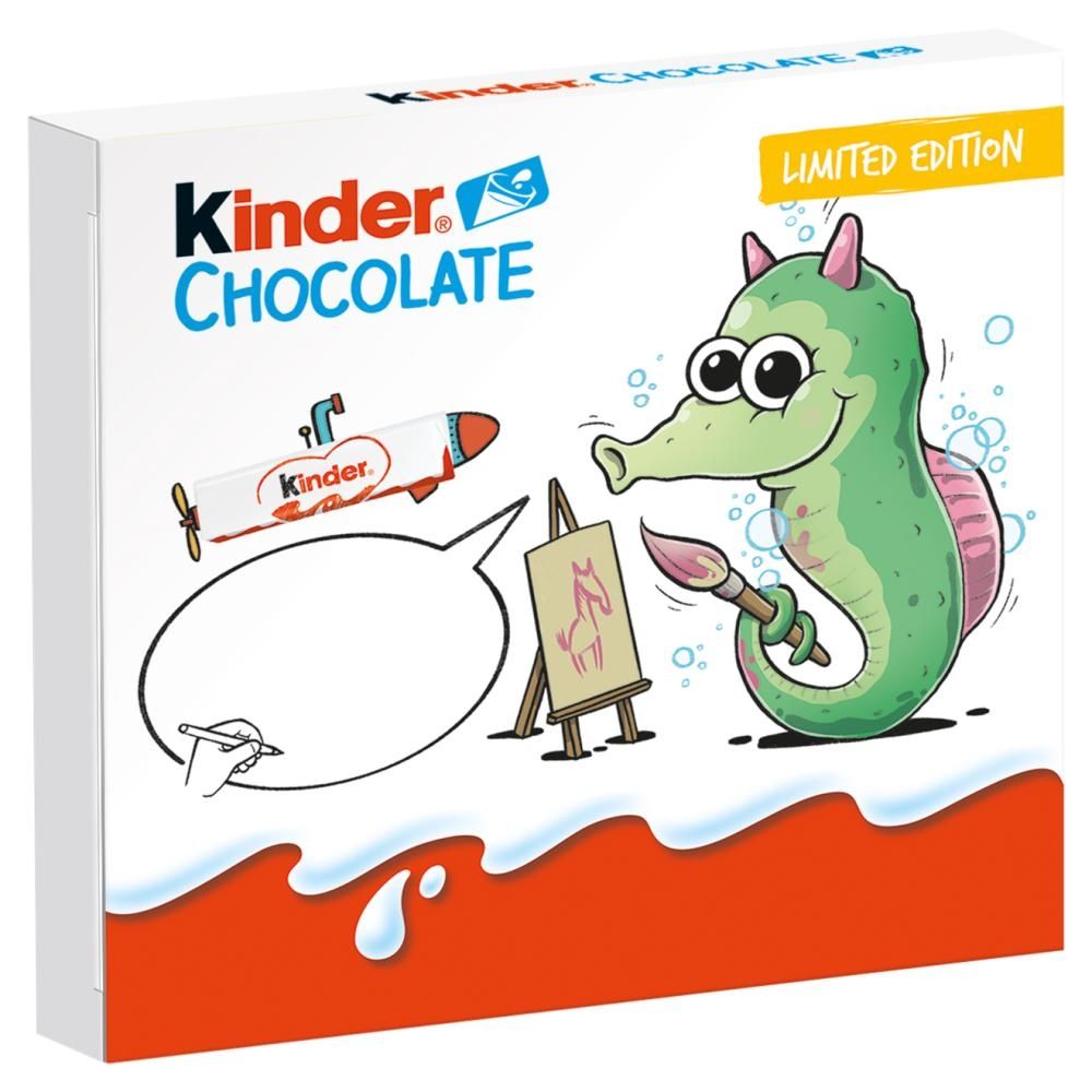 Kinder Chocolate Batonik z mlecznej czekolady z nadzieniem mlecznym 50 g (4 sztuki)