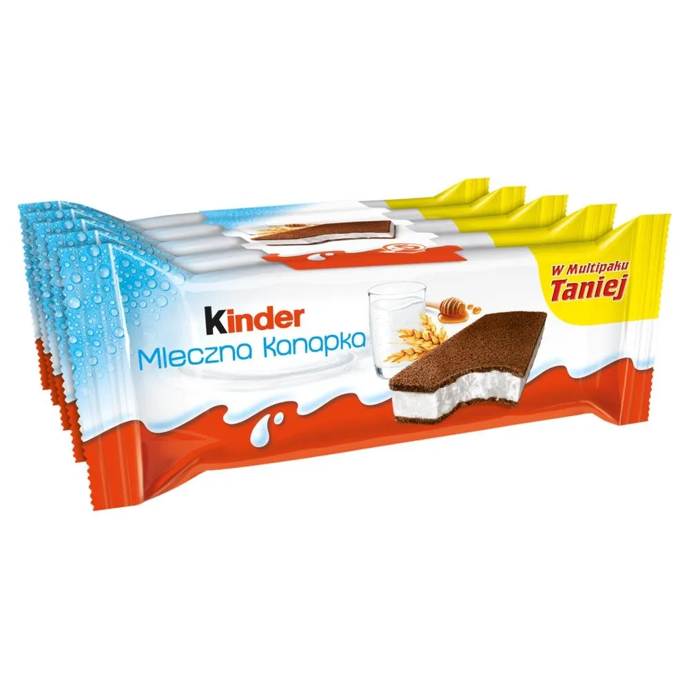 Kinder Mleczna Kanapka Biszkopt z mlecznym nadzieniem 5 x 28 g