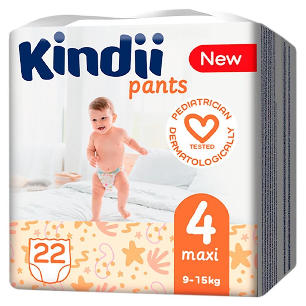 Kindii Pants Pieluchomajtki 4 maxi 9-15 kg 22 sztuki