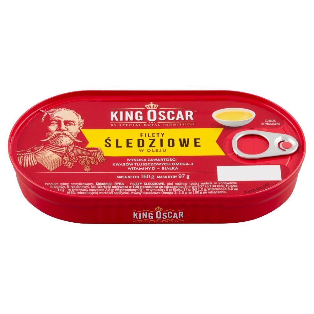 King Oscar Filety śledziowe w oleju 160 g