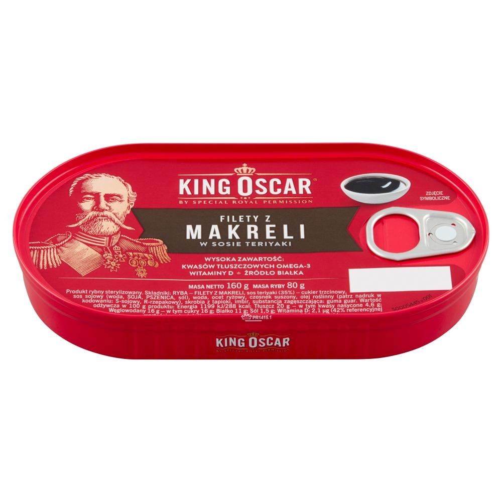 King Oscar Filety z makreli w sosie teriyaki 160 g