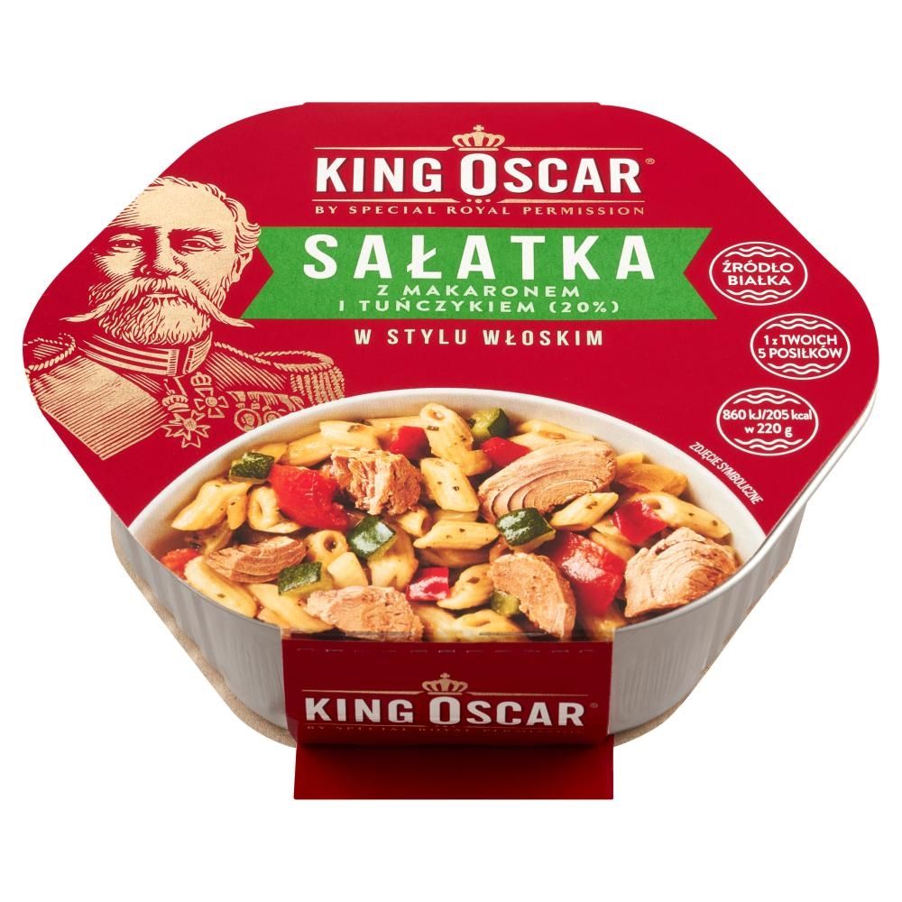 King Oscar Sałatka z makaronem i tuńczykiem w stylu włoskim 220 g