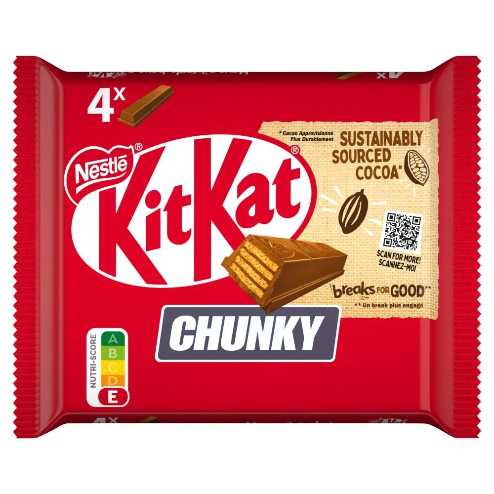 KitKat Chunky Paluszek waflowy w mlecznej czekoladzie 160 g (4 x 40 g)