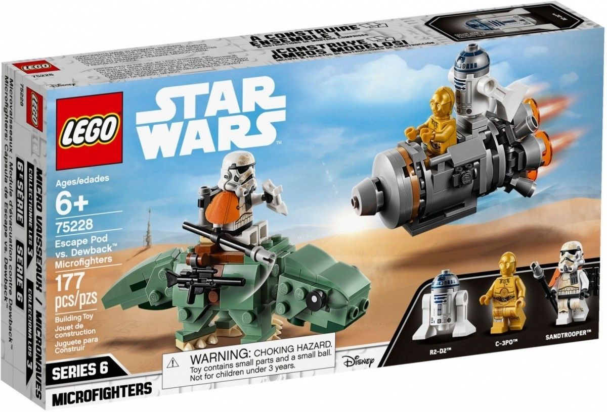 Klocki plastikowe LEGO Kapsuła ratunkowa kontra Dewback 75228