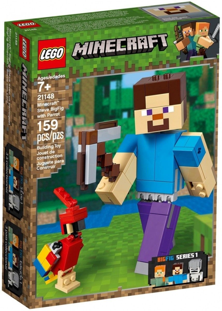 LEGO Minecraft Klocki Steve z papugą 21148