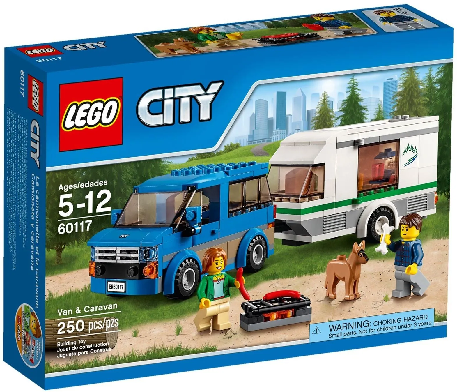 Klocki plastikowe LEGO Van z przyczepą kampingową 60117