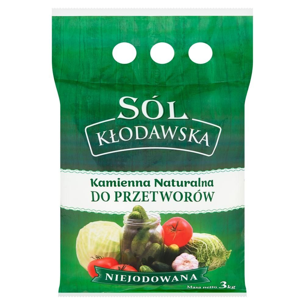 Kłodawska sól kamienna naturalna do przetworów niejodowana 3 kg