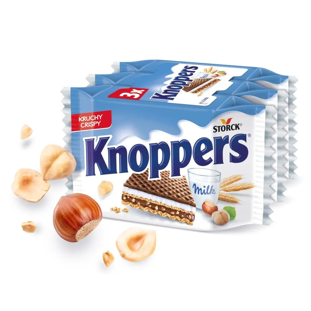 Knoppers Wafelek mleczno-orzechowy 75 g (3 x 25 g)