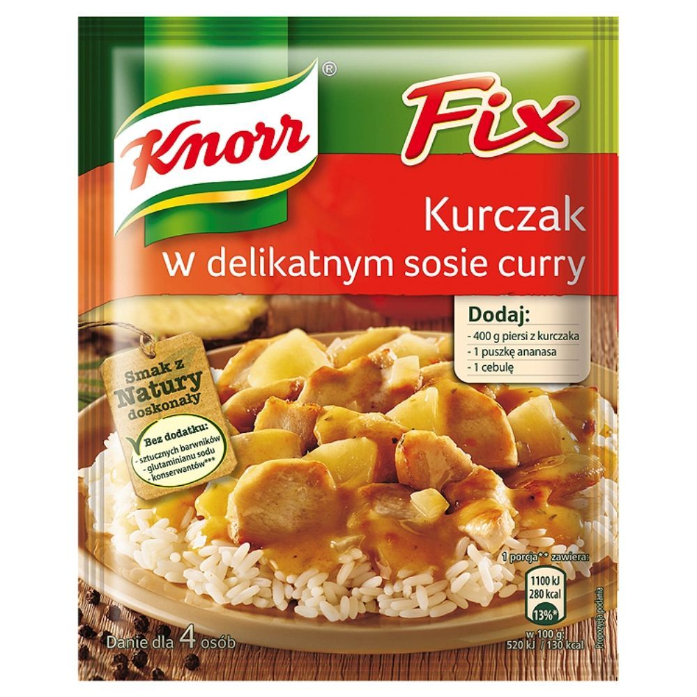 Knorr Fix Kurczak w delikatnym sosie curry 40 g