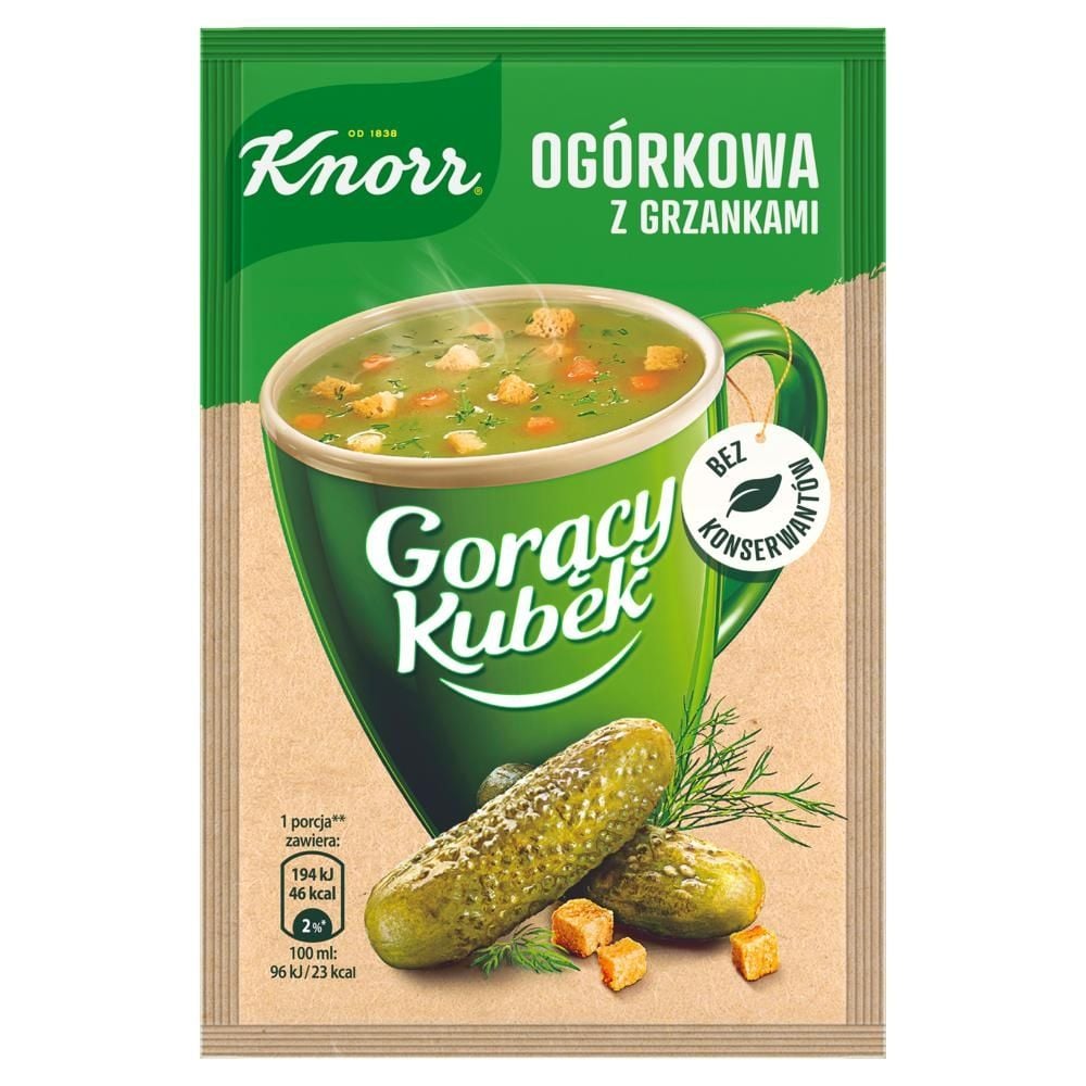 Knorr Gorący Kubek Ogórkowa z grzankami 13 g