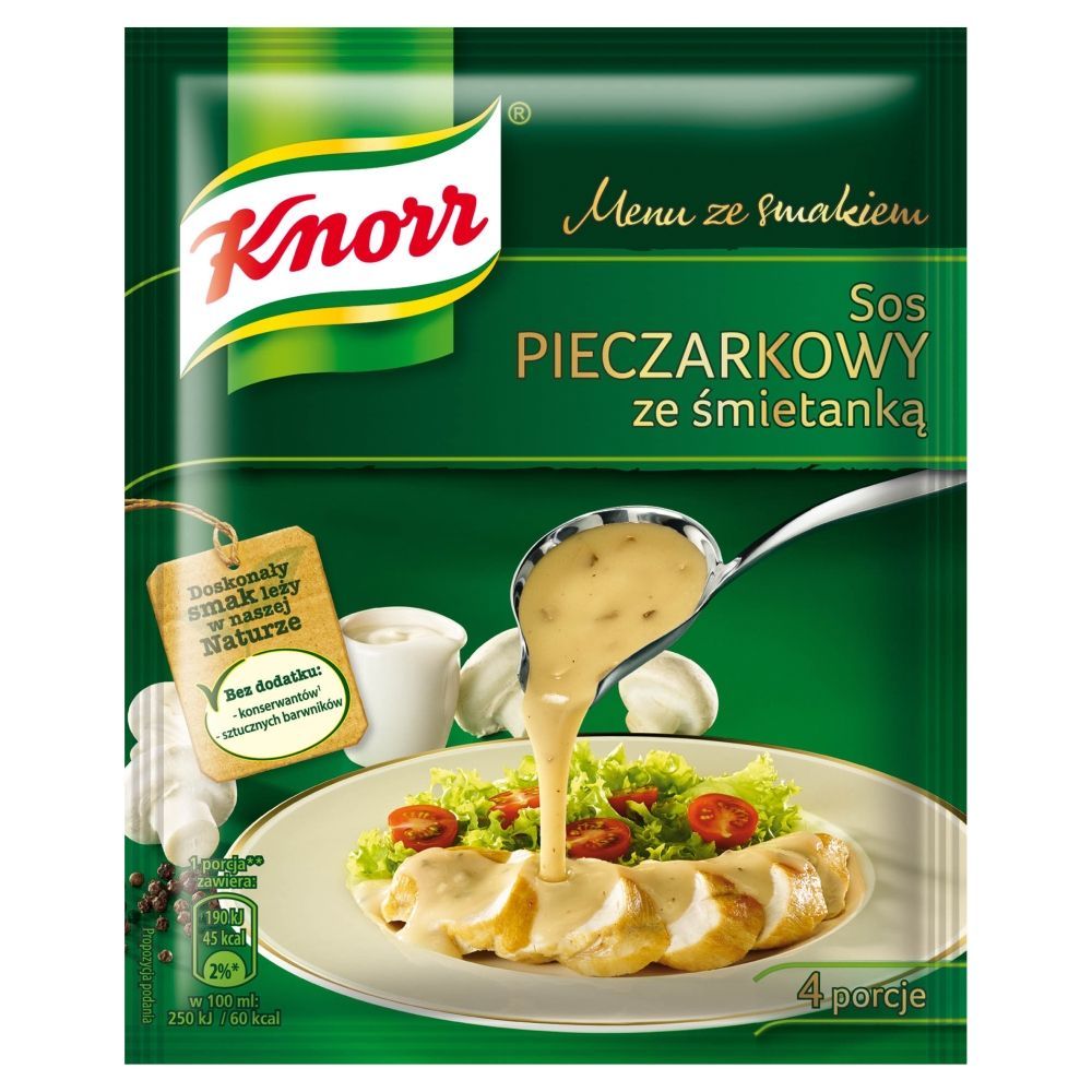 Knorr Menu ze smakiem Sos pieczarkowy ze śmietanką 38 g