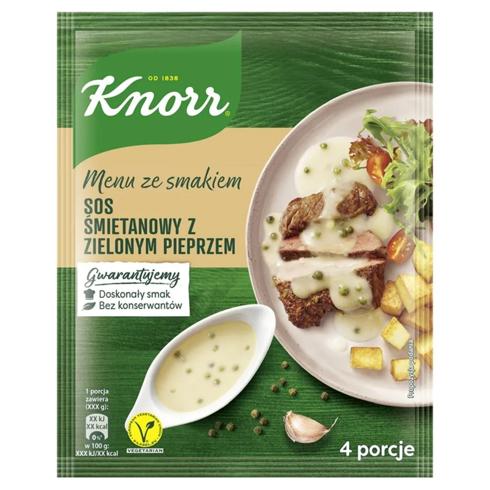 Knorr Menu ze smakiem Sos śmietanowy z zielonym pieprzem 30 g