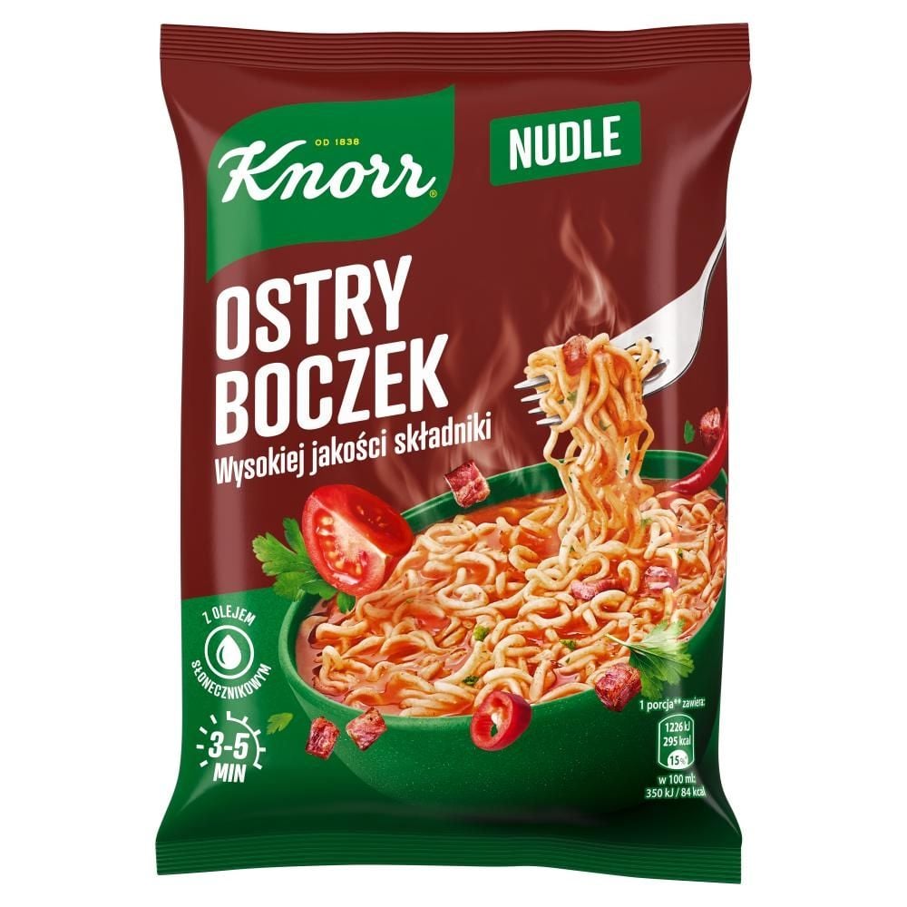 Knorr Nudle Zupa-danie ostry boczek 63 g