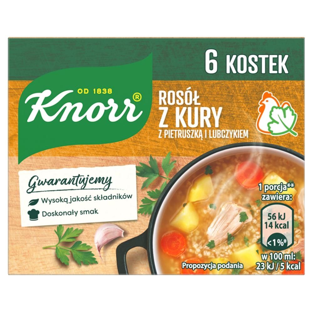 Knorr Rosół z kury z pietruszką i lubczykiem 60 g (6 x 10 g)