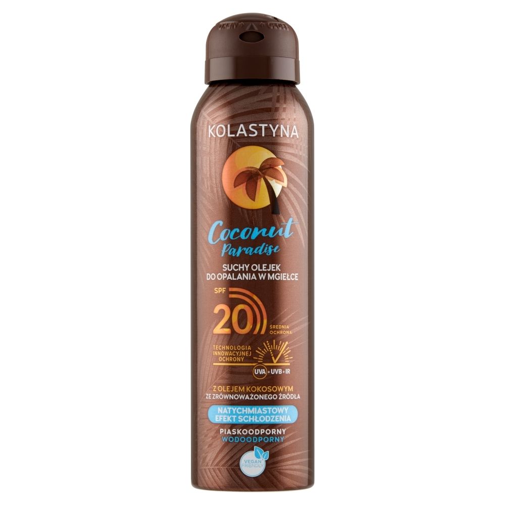 Kolastyna Coconut Paradise Suchy olejek do opalania w mgiełce SPF 20 150 ml