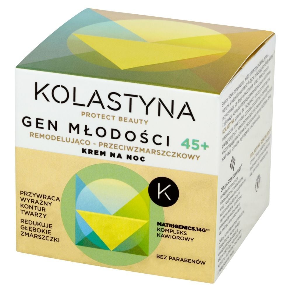 Kolastyna Gen Młodości 45+ Remodelująco-przeciwzmarszczkowy krem na noc 50 ml