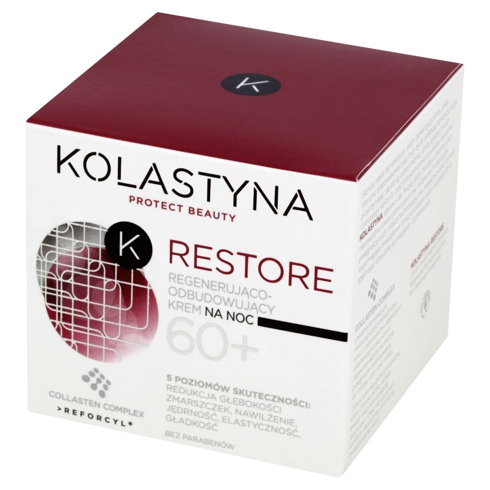 Kolastyna Restore 60+ Regenerująco-odbudowujący krem na noc 50 ml