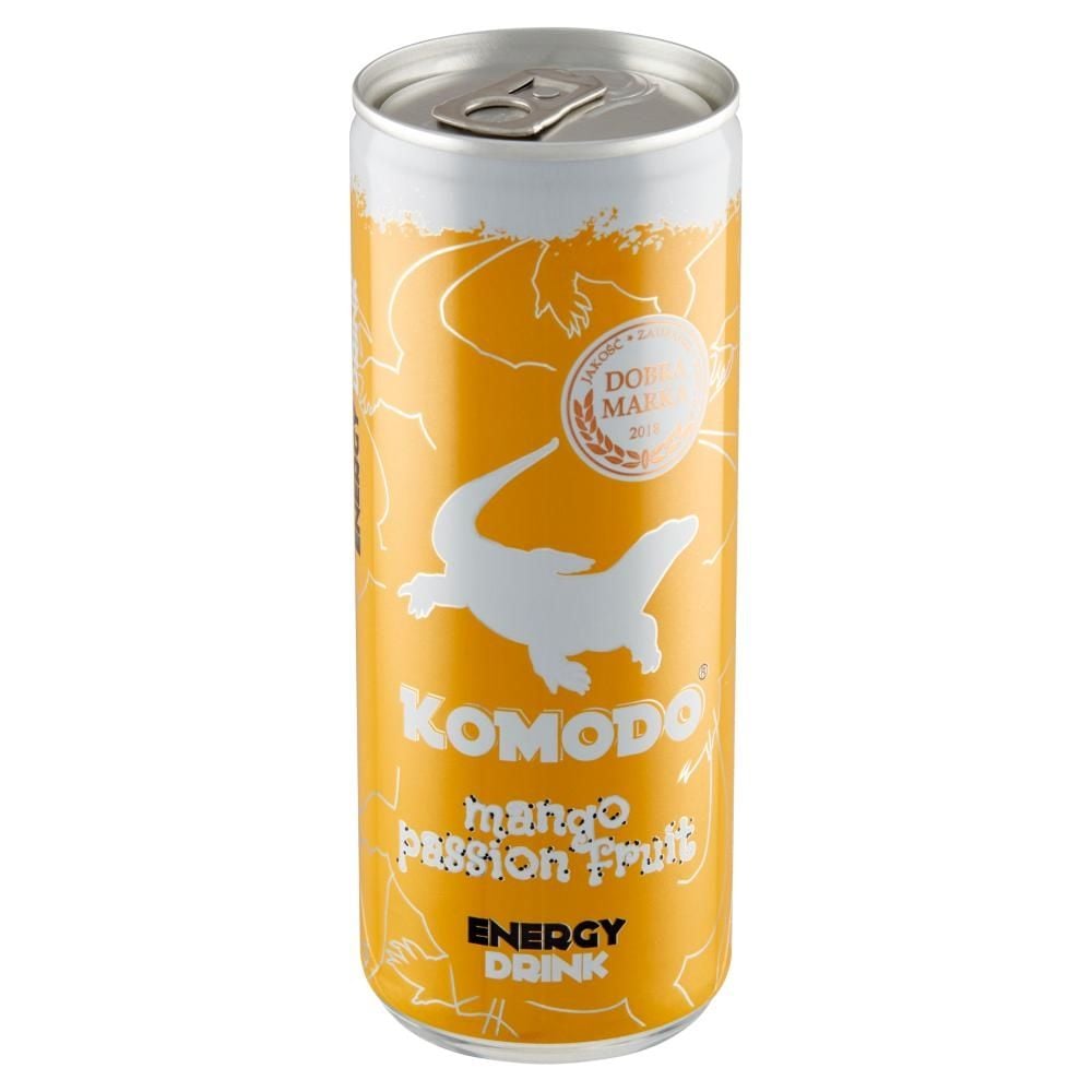 Komodo Gazowany napój energetyzujący o smaku mango i marakui 250 ml