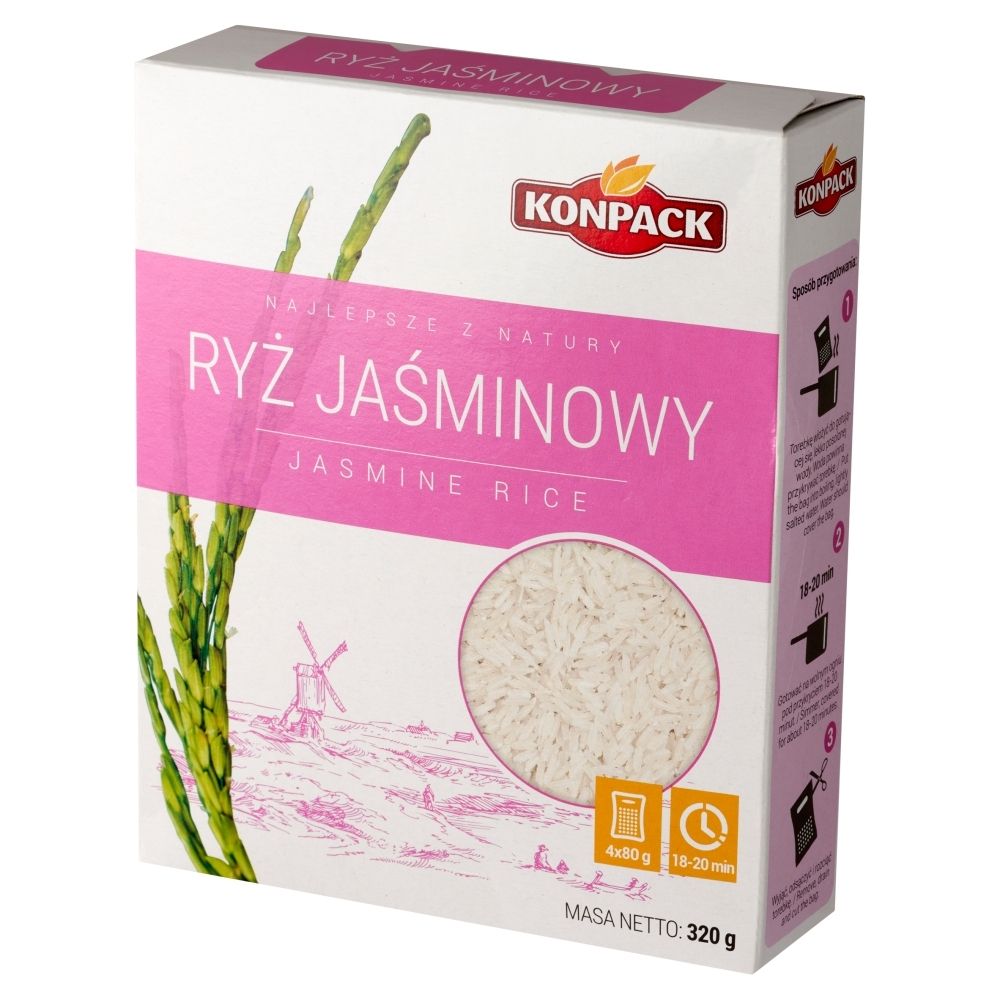 Konpack Ryż jaśminowy 320 g (4 x 80 g)