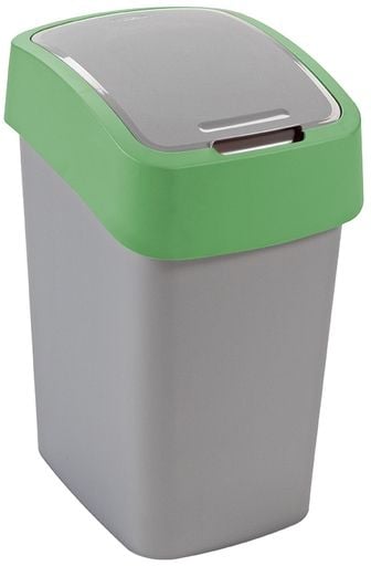 Kosz CURVER Flip Bin 25 l Srebrno-zielony 190173