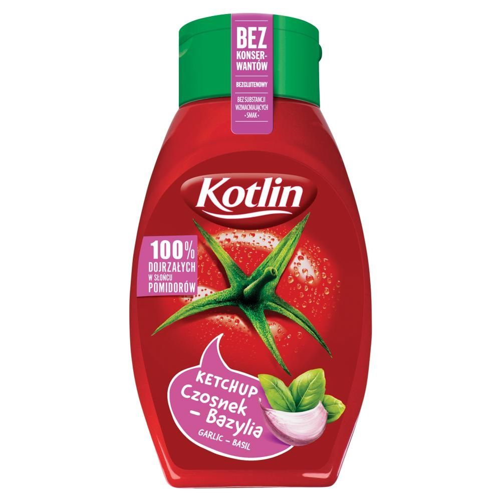 Kotlin Ketchup czosnek-bazylia 450 g