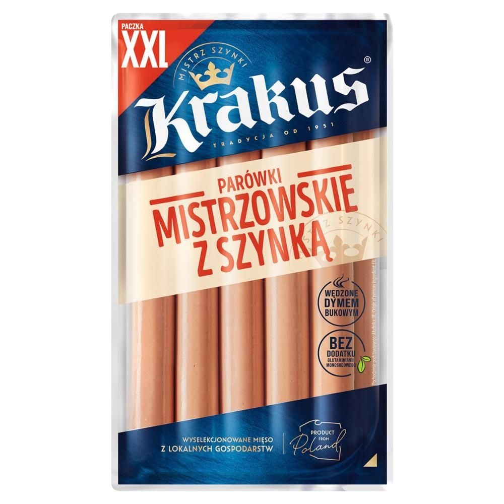 Krakus Parówki mistrzowskie z szynką 440 g