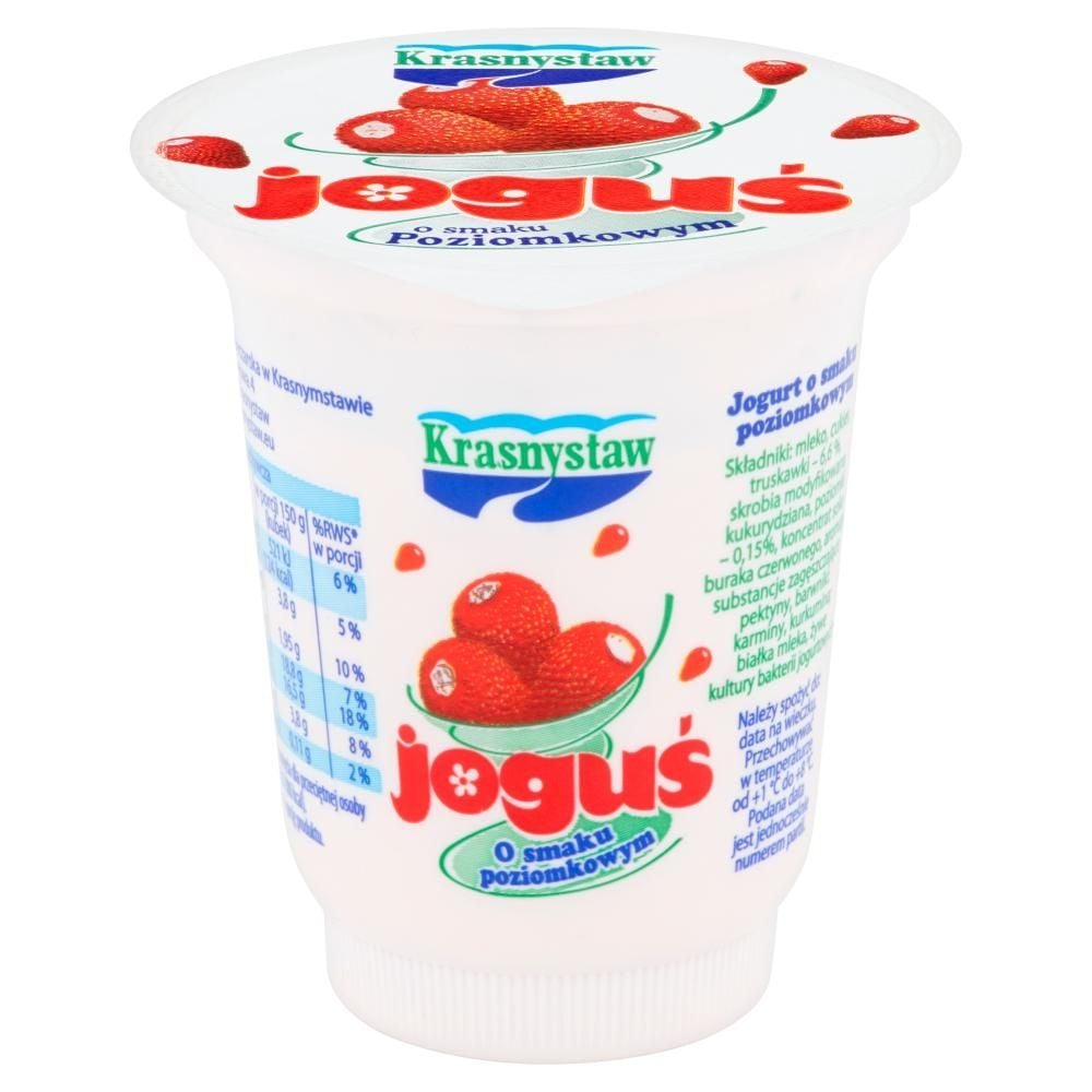 Krasnystaw Joguś Jogurt o smaku poziomkowym 150 g