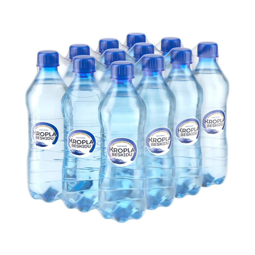 Kropla Beskidu Naturalna woda mineralna gazowana 12 x 500 ml