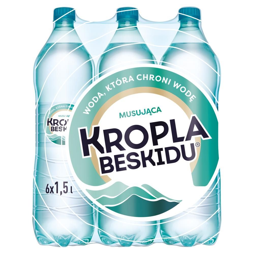 Kropla Beskidu Naturalna woda mineralna musująca 6 x 1,5 l