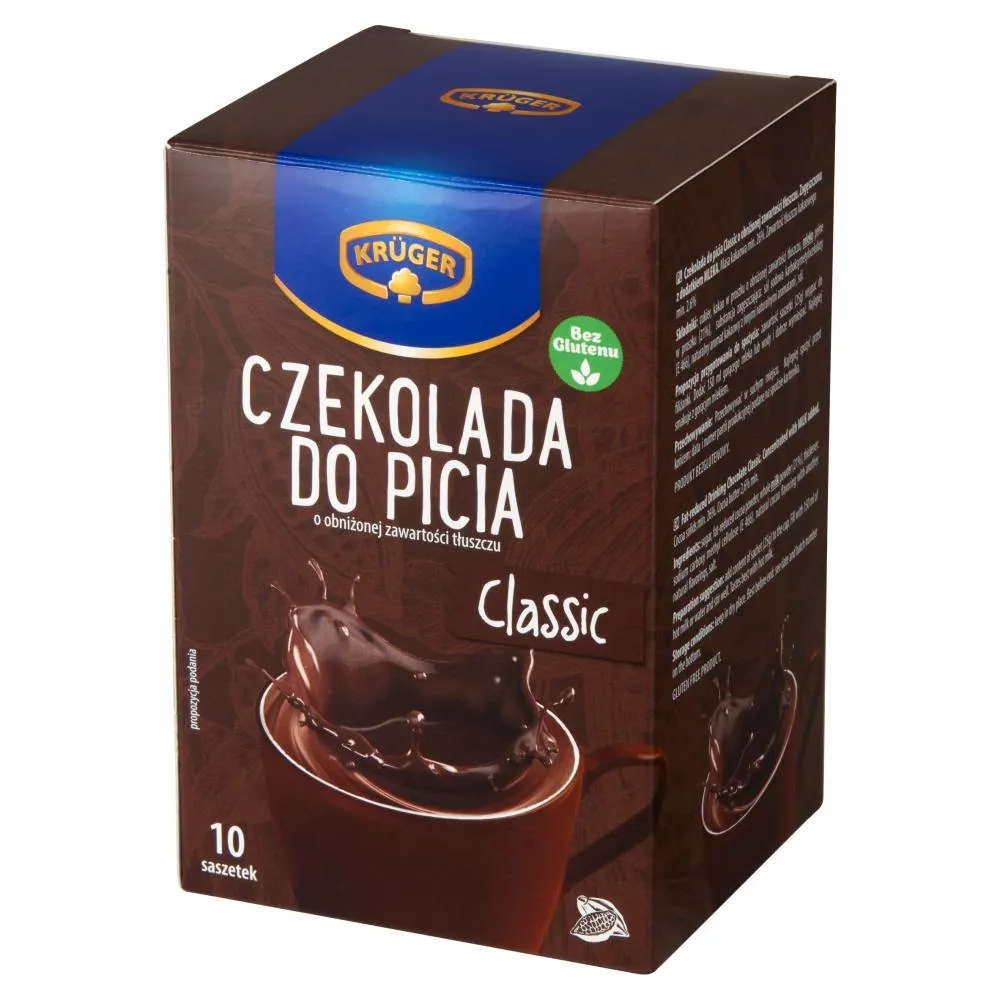 Krüger Classic Czekolada do picia o obniżonej zawartości tłuszczu 250 g (10 x 25 g)