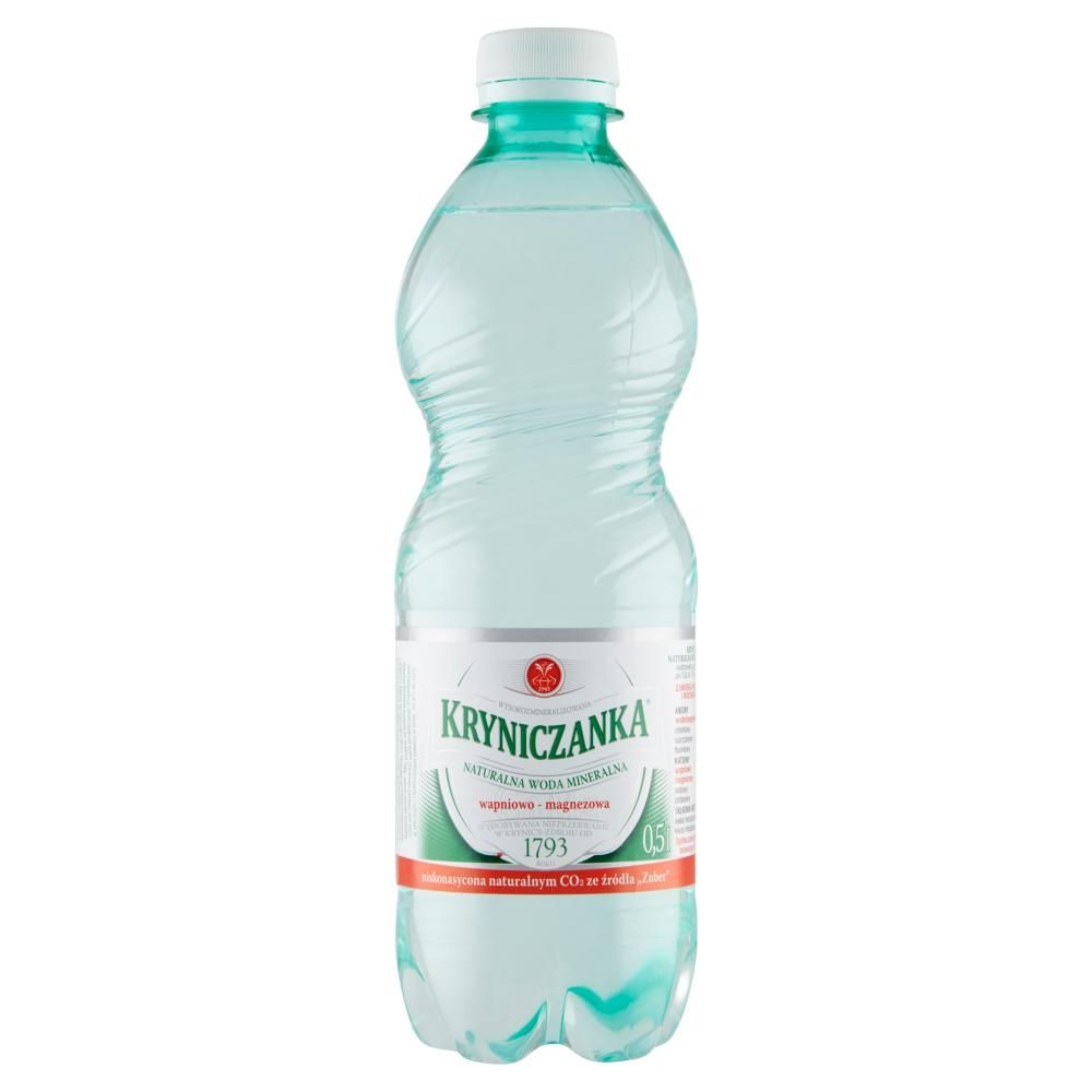 Kryniczanka Naturalna woda mineralna wysokozmineralizowana niskonasycona 0,5 l