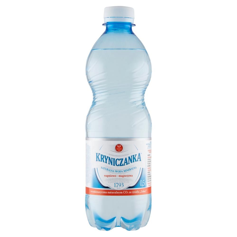 Kryniczanka Naturalna woda mineralna wysokozmineralizowana wysokonasycona 0,5 l