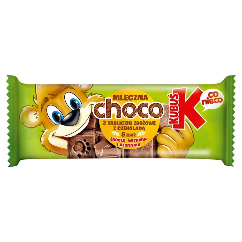 Kubuś Co nieco Choco Tabliczki zbożowe z czekoladą 32 g (2 sztuki)