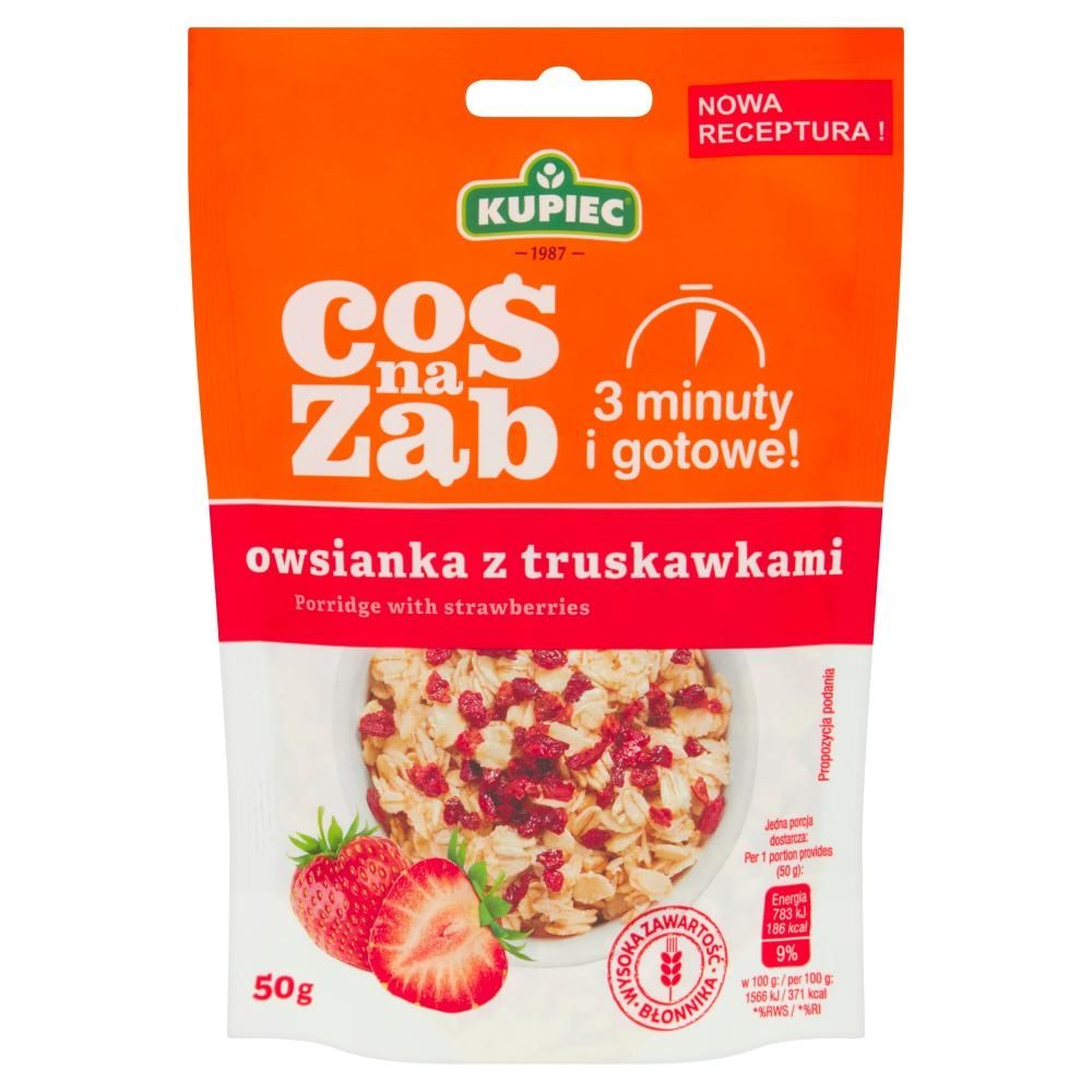 Kupiec Coś na ząb Owsianka z truskawkami 50 g