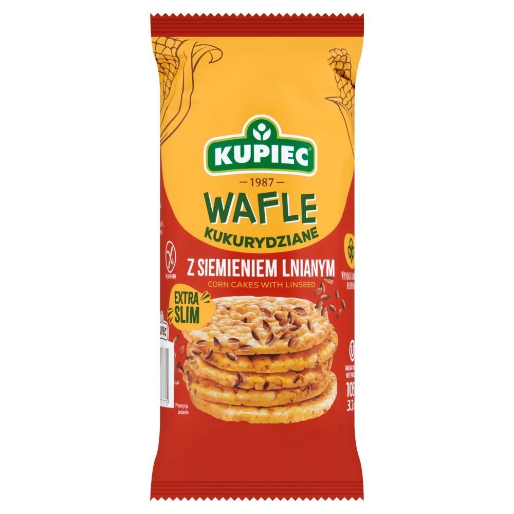 Kupiec Extra Slim Wafle kukurydziane z siemieniem lnianym 105 g