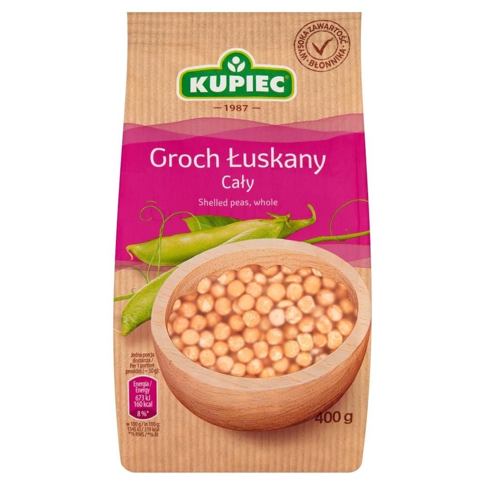 Kupiec Groch łuskany cały 400 g