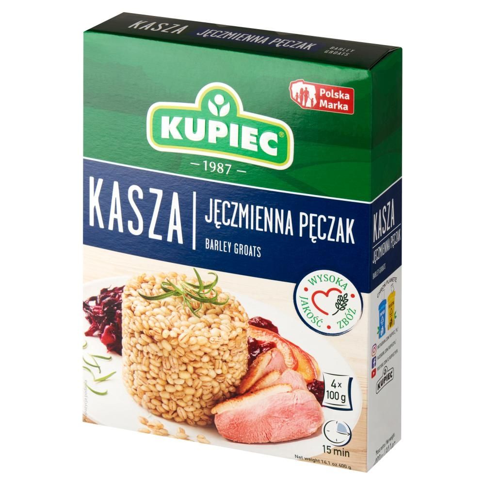 Kupiec Kasza jęczmienna pęczak 400 g (4 x 100 g)