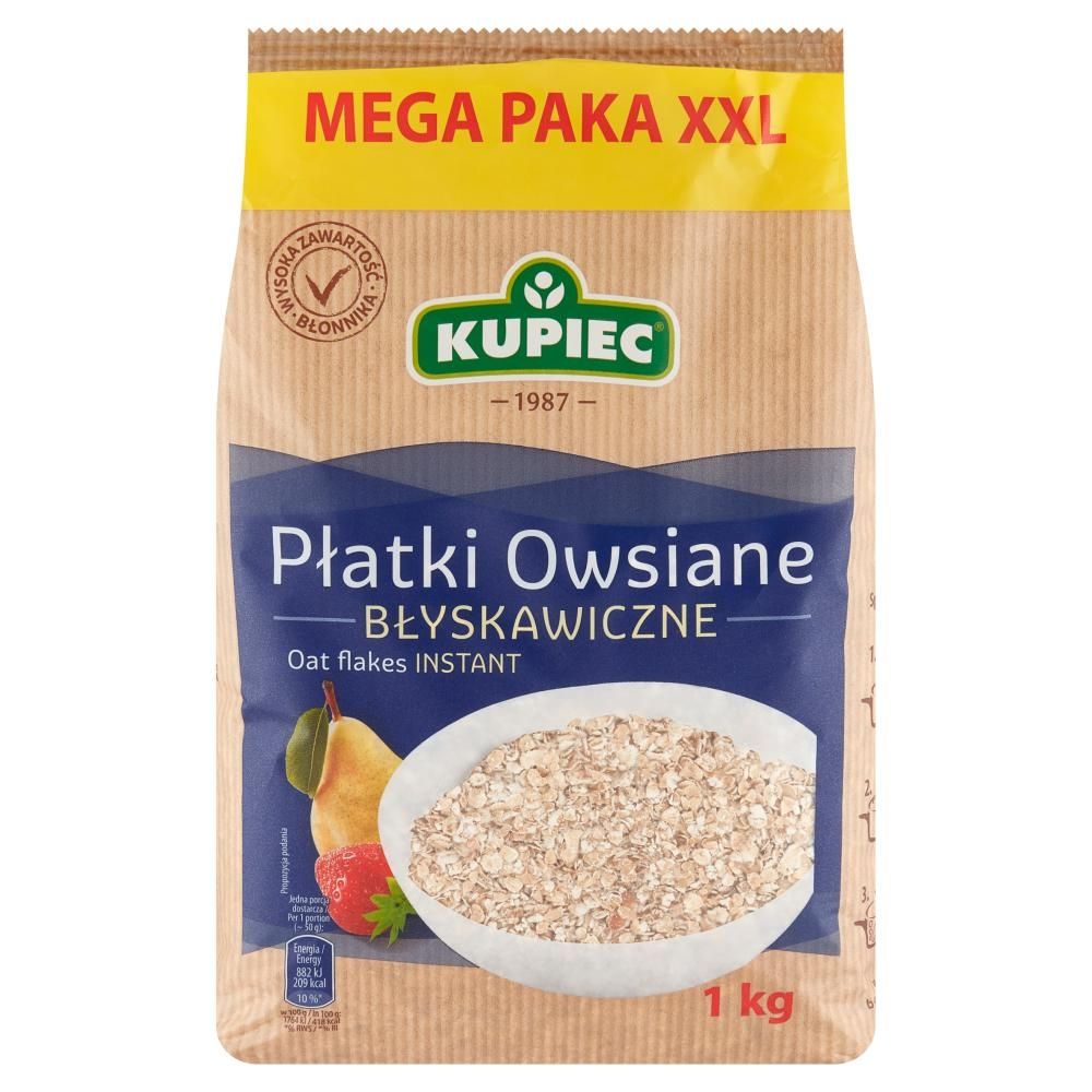 Kupiec Płatki owsiane błyskawiczne 1 kg