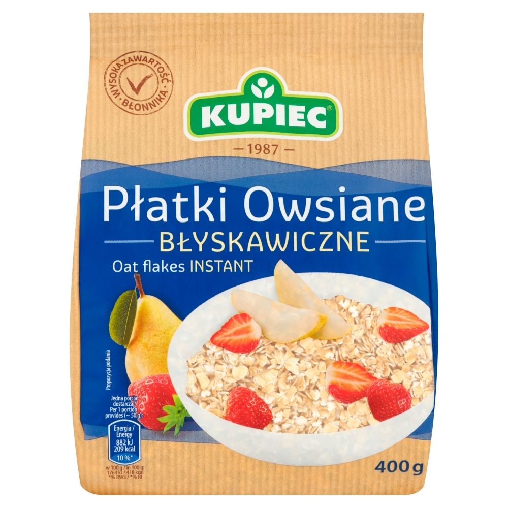 Kupiec Płatki owsiane błyskawiczne 400 g Zakupy online z dostawą do